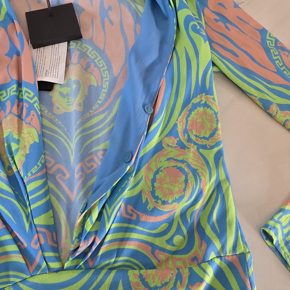 Versace Colorful Long Sleeve Bodysuit - Picture 4 of 13